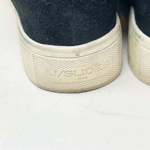 J/SLIDES Women’s Black Faux Fur Lined Winter Ankle Buckle Booties Size 8 - Picture 9 of 13